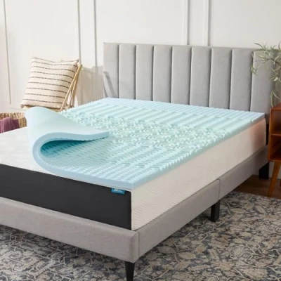 Image de LUCID 2 inch Zoned Gel Memory Foam Mattress Topper, Twin XL