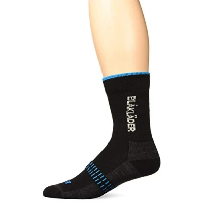 Image de Blaklader 21911094 LIGHT SOCK, Noir / bleu néon, taille 36 39