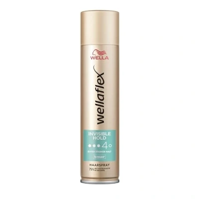 Image de Wellaflex Invisible Hold Laque pour femme tenue extra forte jusqu&#039;à 48 heures cheveux volumineux Doux le cuir chevelu Testé dermatologiquement Formule végétalienne Degré de