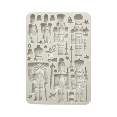 Image de Stamperia Moule en silicone A5 pour scrapbooking, albums, bullet journaux et plus, soldats Ne colle pas Convient l&#039;argile à séchage l&#039;air libre parfait l&#039;artisanat le