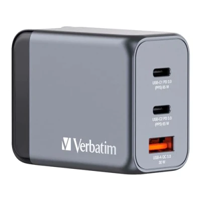 Image de VERBATIM Chargeur mural GaN 65 W 3 ports