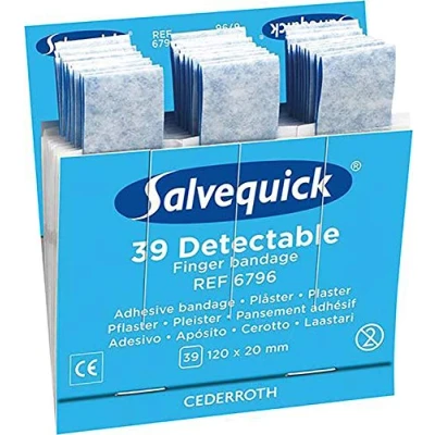 Image de Salvequick Blue Detectable Finger Bandage Refill 6796