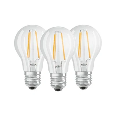 Image de OSRAM Lot de 3 Ampoules LED E27 standard claire 6,5 W équivalent à 60 blanc froid