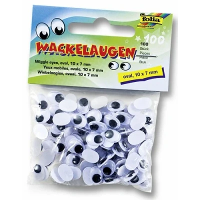 Image de folia Yeux Ovale 10 x 7 mm, Lot de 100