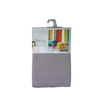 Image de douceur d&#039;intérieur, Nappe Rectangle (140 x 250 cm) Essentiel Gris, Polyester