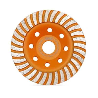 Image de BGTEC Meule diamant 125 mm Turbo Row Disque pour meuleuse d&#039;angle, polissage et nettoyage de granit, marbre, maçonnerie