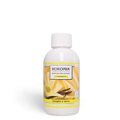 Image de HOROMIA Parfum pour lessive Vanille et Mirra 250 ml machine à laver sèche linge