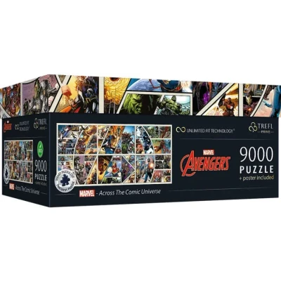 Image de Trefl Prime Puzzle UFT: Marvel Across The Comic Universe 9000 Pièces, Grand Puzzle, Bio, EKO, Collage avec des Personnages de Contes Fées, Divertissement pour Enfants à Partir 12 Ans