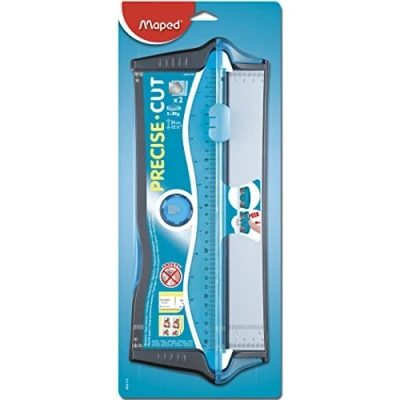 Image de Maped Massicot Precise Cut A4 Avec Système de Sécurité à Lame Auto Rétractable Capacité Coupe 5 Feuilles Pour Couper Papier, Photos, Scrapbooking 2 Lames Incluses