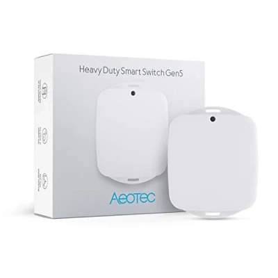 Image de Aeotec Heavy Duty Smart switch, Z Wave Plus On/Off Contrôleur automatise la consommation électrique Record, 40 Ampères