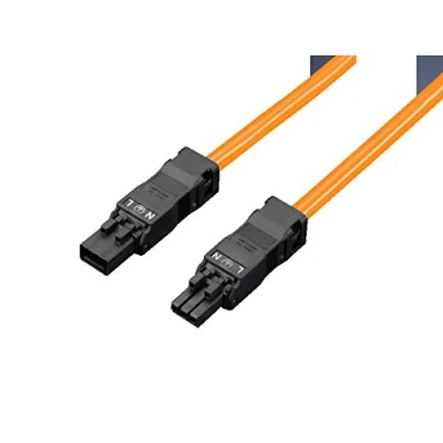 Image de Rittal SZ Led system light connection cable Câble d&#039;alimentation (F) (M) 100 240 V 1 m orange (pack de 5)