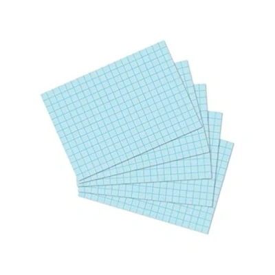 Image de Herlitz Lot de 100 fiches bristol Format A4/A5/A6/A7/A8 A7 quadrillé. kariert bleu