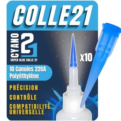 Image de Super Glue Ultra Résistante Colle21 BLACK Colle Cyanoacrylate Noire Flacon de 21g Forte et Visible Multi Usage pour Tous Matériaux Liquide
