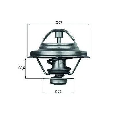 Image de MAHLE ORIGINAL TX 24 87D Thermostat d&#039;eau 87 67 avec joint d&#039;étanchéite VOLKSWAGEN: TRANSPORTER 3 Bus, Kasten,