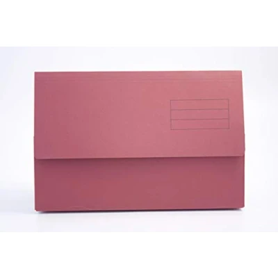 Image de Exacompta Guildhall Lot de 10 portefeuilles uni, 34,5 x 24,5 cm, 250 g/m² Rouge