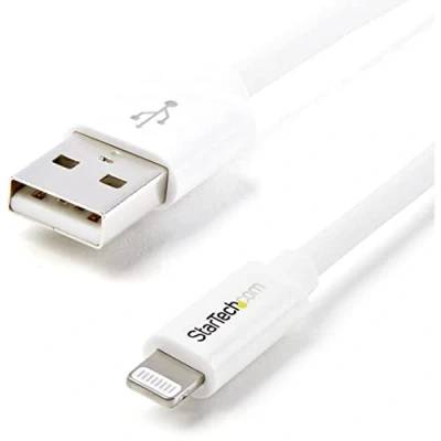 Image de StarTech.com Câble Apple Lightning vers USB de 1 m pour iPhone, iPod, iPad Cordon synchronisation Blanc (USBLT1MW)
