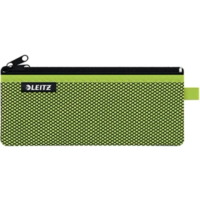 Image de Leitz WOW Trousse de Voyage, Résistante à l&#039;Eau, Transparente, Idéale pour une Organisation et un Rangement Visuels, Moyenne (A5) Vert