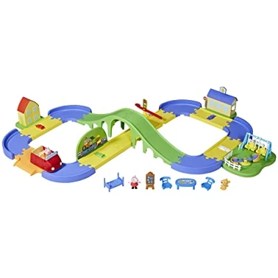 Image de Peppa Pig Le Circuit en Ville de avec Piste Ajustable, inclut véhicule et 1 Figurine, 35 Sons, à partir 3 Ans