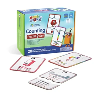 Image de Learning Resources Kit de Puzzles Numberblocks pour Apprendre à Compter 1 20, 20 éducatifs 3 pièces dans Une boîte, Populaire Serie TV, Cadeau Garçons Filles 4 Ans