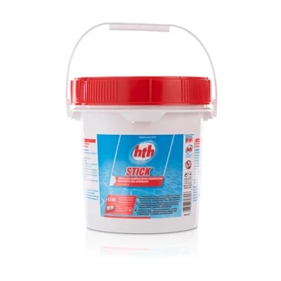 Image de HTH Stick Hypopchlorite Chlore 300 gr Pot de 4,5 Kg