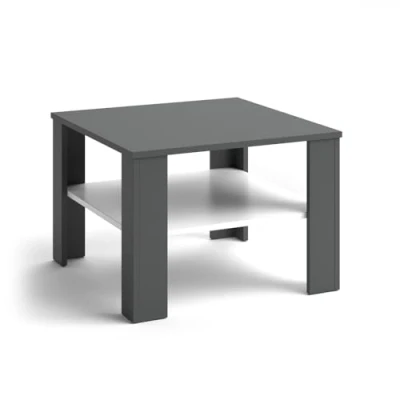 Image de Vicco Table Basse Homer, Anthracite/Blanc, 60 x 42 cm
