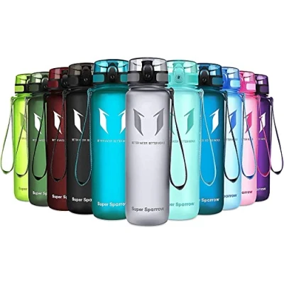Image de Super Sparrow Bouteille d&#039;eau Gourde 1000ml sans BPA Convient pour Le Sport, la randonnée, l&#039;école, Bureau, en Plein air