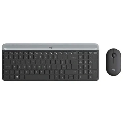 Image de Logitech 920 009188 clavier Souris incluse Universel RF sans fil QWERTZ Allemand Graphite Neuf