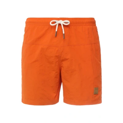 Image de Urban Classics Block Short de bain, Homme, Taille: Small, Rustorange