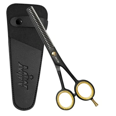 Image de MJW Ciseaux à Effiler les Cheveux Dents de Coupe en Acier Inoxydable, Mélange Coiffure, Texturation et Superposition Idéaux pour Hommes Femmes