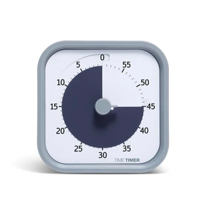 Image de Time Timer Home Mod 60 Minute Visual Edition pour l&#039;outil d&#039;étude de Fournitures Homeschool, minuterie Le Bureau, et des réunions, avec Fonctionnement Silencieux (Ardoise pâle)