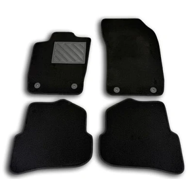 Image de Tapis de Sol pour Audi A1 8X à partir 2010 2018 sur Mesure, antidérapant, Talonnette en Caoutchouc renforcé, Boutons Fixation
