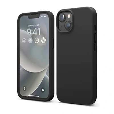 Image de elago Coque en Silicone Liquide Compatible avec iPhone 14 (6,1&quot;), de qualité supérieure, Protection complète du téléphone 4 Couches Anti Chocs, Doublure Microfibre Douce Rayures