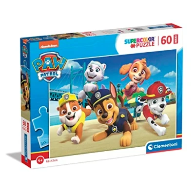 Image de Clementoni Pat&#039;Patrouille Puzzle de 60 Maxi Pièces Jeu Patience et Réflexion Format Paysage Image Net 62 x 42 Cm Pour Enfants À Partir 4 Ans