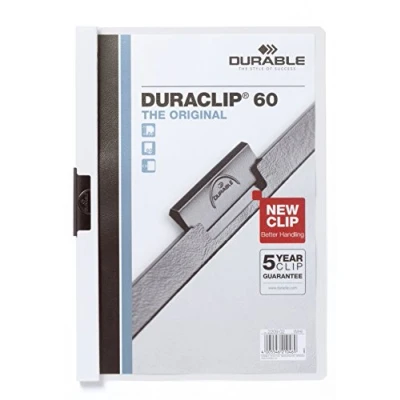 Image de Durable 223802 Duraclip 60 Sachet de 5 Chemises Présentations Blanc