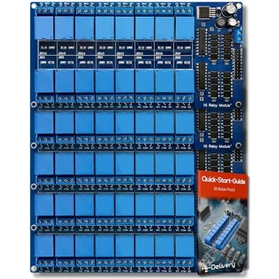 Image de AZDelivery 5 x 16 Canaux Module Relay 12V avec Optocoupleur Low Level Trigger Compatible Arduino incluant Un E Book!