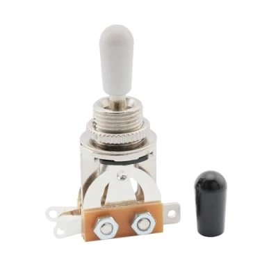 Image de Musiclily Métrique Guitare Sélecteur Toggle Switch 3 Positions pour électrique type Les Paul SG, Embout Blanc