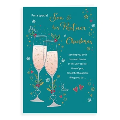 Image de Carte de Noël classique Son &amp; Partner Regal Publishing, C85459, vert, 22,9 x 15,2 cm