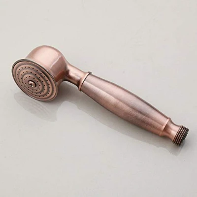 Image de Pommeau de douche à effet pluie rond 8 pouces en cuivre rouge antique &amp; amp; main 1.5 Tuyau Support douchette laiton Bras mural, A