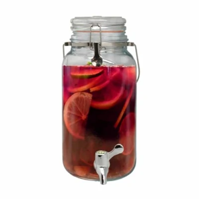 Image de Nerthus FIH 168 Distributeur de Verre avec Robinet 4 l, Crystal, Transparent, 15x15x31,5 cm, L&#039;emballage peut varier