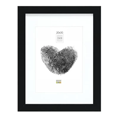 Image de Deknudt Frames Cadre Photo Noir Bois 24,5 x 34,2 cm passe partout 13 18