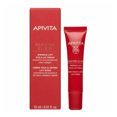 Image de Apivita Crème Beevine Elixir Wrinkle Lift Eye &amp; Lip Cream Santorini Vine Polyphenols 15ml