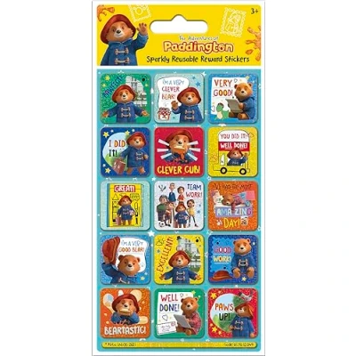 Image de Paper Projects 01.70.12.049 Autocollants de récompense scintillants Adventures of Paddington Produit sous licence officielle Réutilisable sur surfaces non poreuses 19,5 cm x 9,5