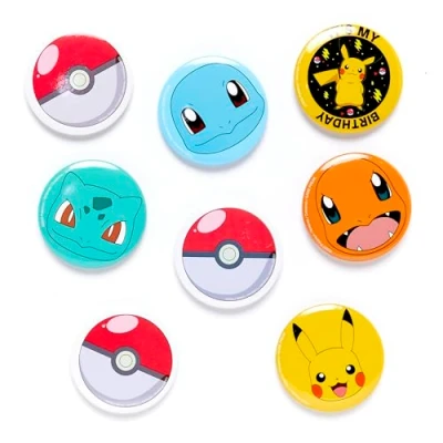 Image de Boutons Pikachu Pokémon 8 pièces