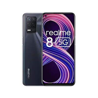 Image de realme Téléphone Portable 8 5G, Smartphone débloqué sans SIM avec processeur Dimensity 700 écran Ultra Lisse 90 Hz, Batterie Massive 5000 mAh, caméra Nocturne 48 MP, Double SIM, NFC, 4 + 64 Go