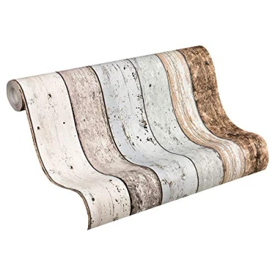 Image de A.S. Création 855039 Papier Peint intissé, Marron, Bleu, 10,05m x 0,53m