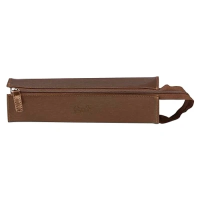 Image de RHODIA 319040C Trousse Plumier rama Bronze 23 x 5 cm Ouverture à Plat pour Utilisation en tant que Simili Cuir Rangement Stylos, Crayons, Feutres, Petites Fournitures