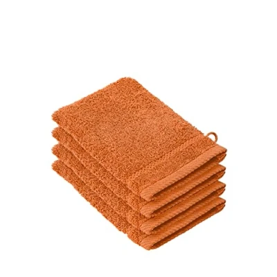 Image de STEPHANIE Lot de 4 gants 100% coton peigné Coloris Caramel 540 g m²