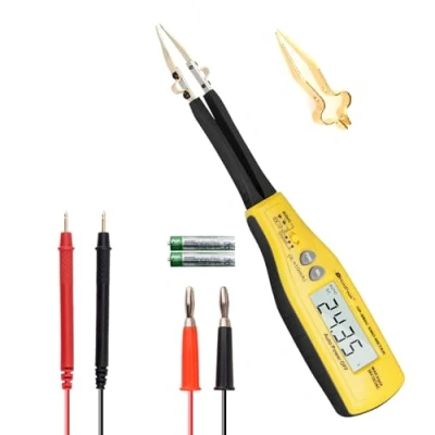 Image de Holdpeak 990C SMD Smart Testeur Pince Portable 6000 Comptes,Testeur de Résistance/Capacité CMS,Lecteur Multimètre Numérique,Balayage Automatique Avec Broches Test Rechange (Batterie Incluse)