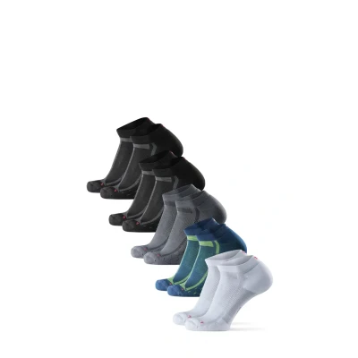 Image de Danish Endurance LONG Distance Running Lowcut 5 PACK Socquettes, Taille: 39 42, Multicolor