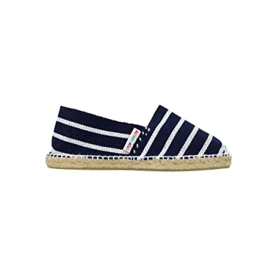 Image de ALPARGATUS Espadrilles unisexes à Rayures fabriquées la main en Espagne, blanches, 46 EU